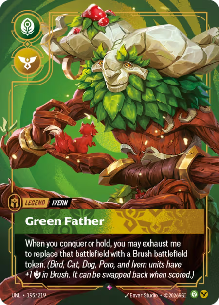 Ivern - Green Father [Legend] UNL 195/219 - Riftbound Unleashed