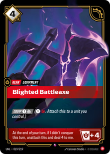 Blighted Battle Axe [Rare] UNL 019/219 - Riftbound Unleashed
