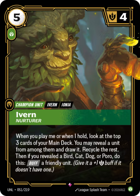 Ivern, Nurturer [Rare] UNL 051/219 - Riftbound Unleashed