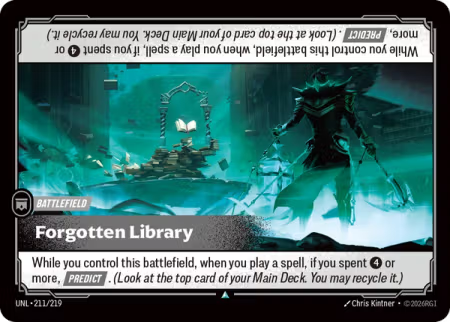 Forgotten Library [Battlefield] UNL 211/219 - Riftbound Unleashed