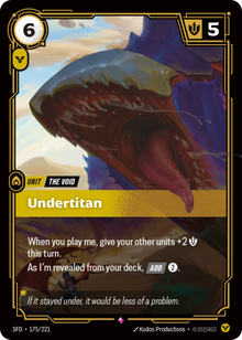 Undertitan [Rare] SFD 175/221 -  Riftbound Spiritforged