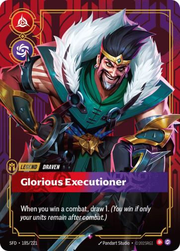 Draven - Glorious Executioner [Rare] SFD 185/221 -  Riftbound Spiritforged