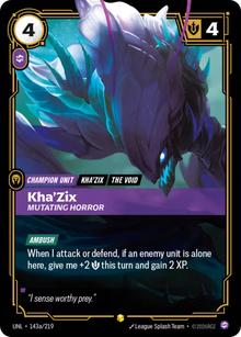 Kha'Zix, Mutating Horror [Alternate Art] UNL 143a/219 - Riftbound Unleashed