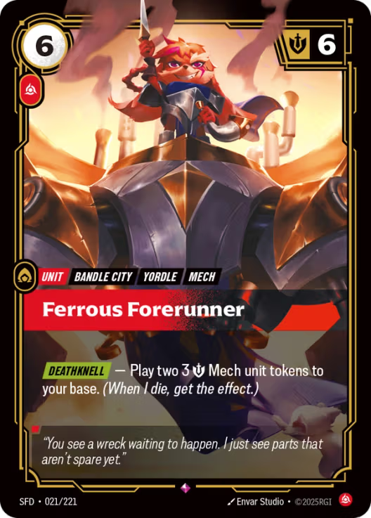 Ferrous Forerunner [Rare] SFD 021/221 - Riftbound Spiritforged
