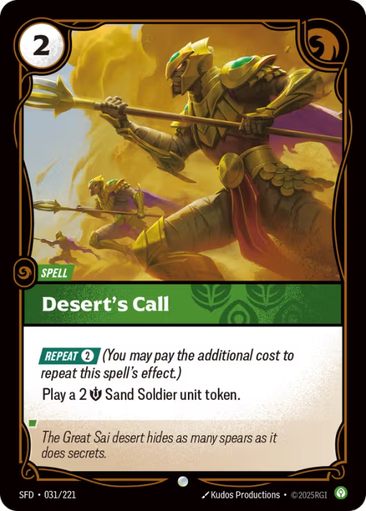 Desert's Call [Common] SFD 031/221 - Riftbound Spiritforged