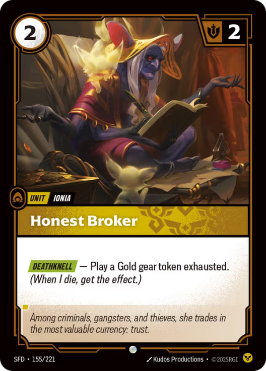 Honest Broker [Common] SFD 155/221 -  Riftbound Spiritforged