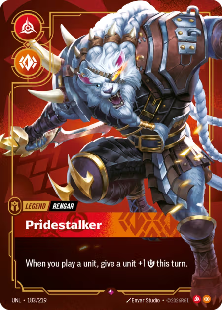 Rengar - Pridestalker[Legend] UNL 183/219 - Riftbound Unleashed