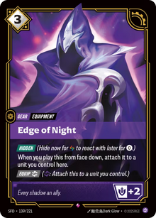 Edge of Night [Rare] SFD 139/221 -  Riftbound Spiritforged