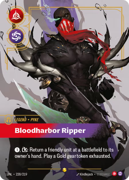 Pyke -Bloodharbor Ripper [Overnumbered] UNL 228/219 - Riftbound Unleashed