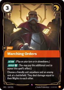 Marching Orders [Rare] SFD 114/221 -  Riftbound Spiritforged