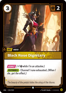 Black Rose Dignitary [Common] UNL 152/219 - Riftbound Unleashed