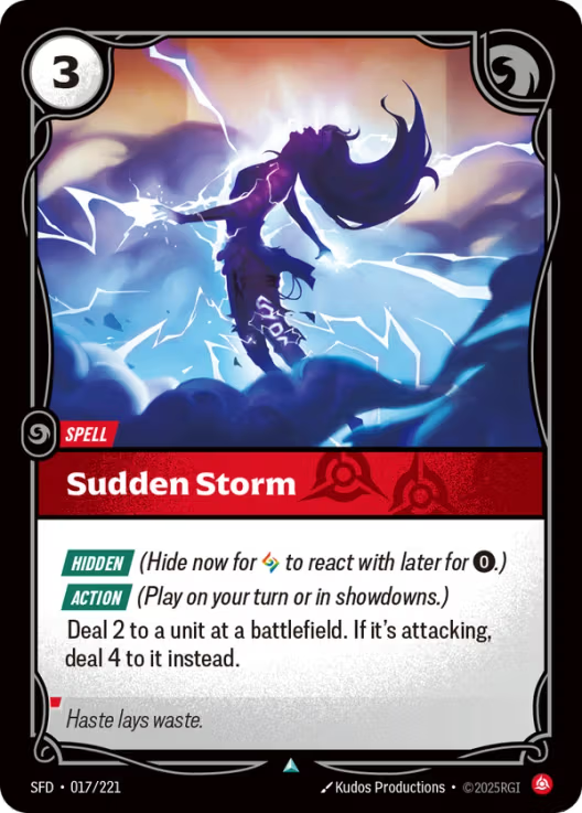 Sudden Storm [Uncommon] SFD 017/221 - Riftbound Spiritforged