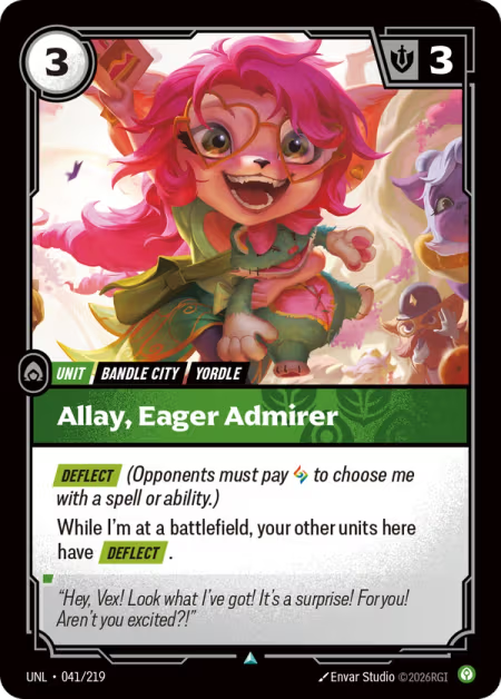 Allay, Eager Admirer [Uncommon] UNL 041/219 - Riftbound Unleashed