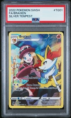 Braixen [Ultra Rare] #TG01/TG30 - Silver Tempest [PSA 8 SLAB]