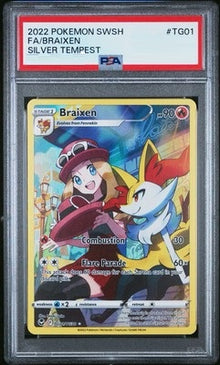Braixen [Ultra Rare] #TG01/TG30 - Silver Tempest [PSA 8 SLAB]