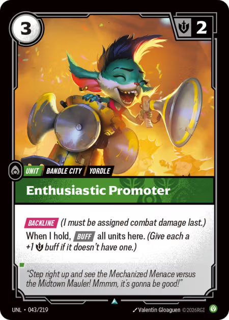 Enthusiastic Promoter [Uncommon] UNL 043/219 - Riftbound Unleashed