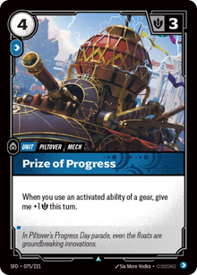 Prize of Progress [Uncommon] SFD 075/221 - Riftbound Spiritforged
