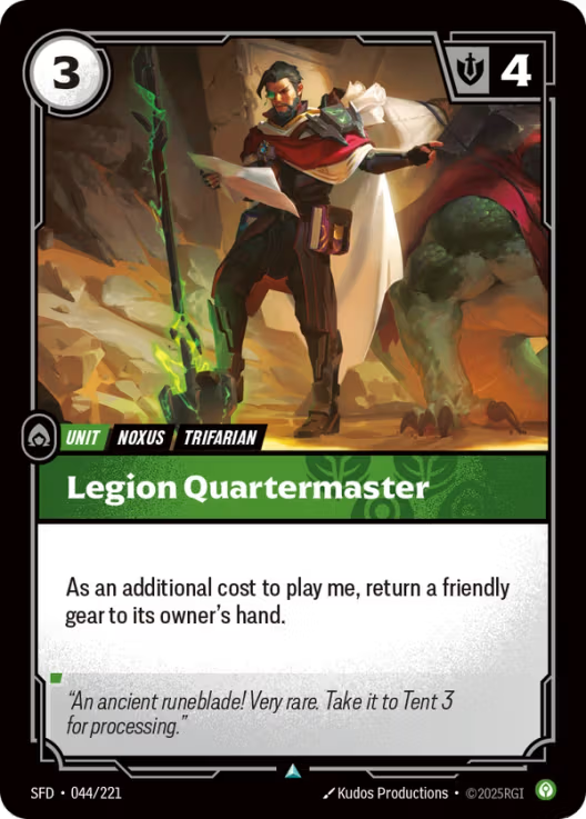 Legion Quartermaster [Uncommon] SFD 044/221 - Riftbound Spiritforged