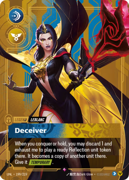 Leblanc - Deceiver [Legend] UNL 199/219 - Riftbound Unleashed