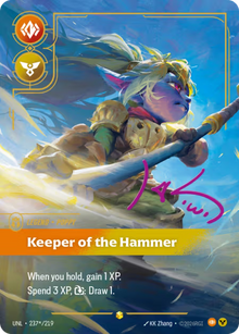 Poppy - Keeper of the Hammer [Signature Overnumbered] UNL 237*/219 - Riftbound Unleashed