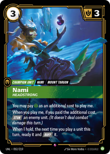 Nami, Headstrong [Rare] UNL 052/219 - Riftbound Unleashed