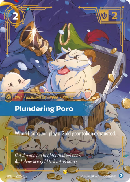 Plundering Poro [Overnumbered] UNL 222/219 - Riftbound Unleashed