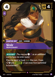 Sivir - Mercenary [Rare] SFD 143/221 -  Riftbound Spiritforged