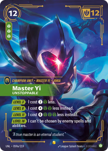 Master Yi, Unstoppable [Alternate Art] UNL 059a/219 - Riftbound Unleashed