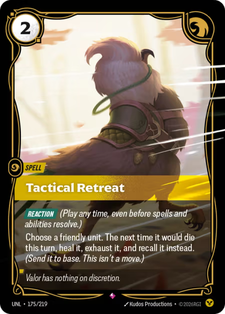 Tactical Retreat [Rare] UNL 175/219 - Riftbound Unleashed