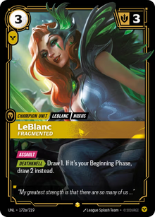 LeBlanc, Fragmented [Alternate Art] UNL 172a/219 - Riftbound Unleashed