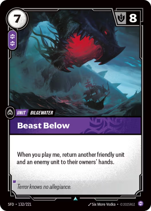 Beast Below [Uncommon] SFD 132/221 -  Riftbound Spiritforged