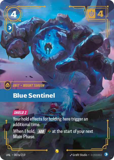 Blue Sentinel [Alternate Art] UNL 087a/219 - Riftbound Unleashed