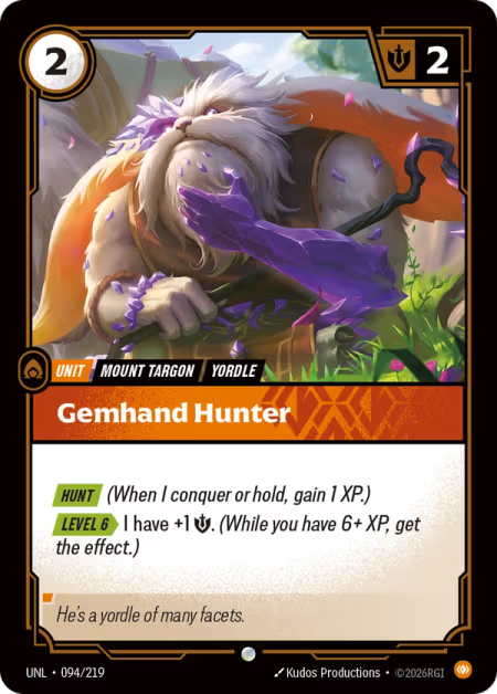 Gemhand Hunter [Common] UNL 094/219 - Riftbound Unleashed