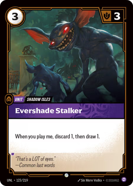 Evershade Stalker [Common] UNL 123/219 - Riftbound Unleashed