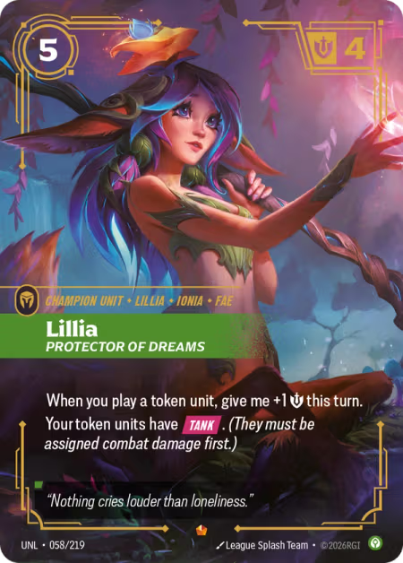 Lillia, Protector of Dreams [Epic] UNL 058/219 - Riftbound Unleashed