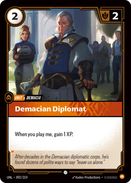Demacian Diplomat [Common] UNL 092/219 - Riftbound Unleashed