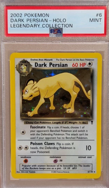 Dark Persian [Holo Rare] #6/110 - Legendary Collection [PSA 6 SLAB]