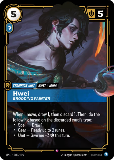 Hwei, Brooding Painter [Rare] UNL 080/219 - Riftbound Unleashed