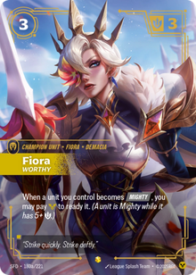 Fiora - Worthy [Alternate Art] SFD 180a/221 -  Riftbound Spiritforged