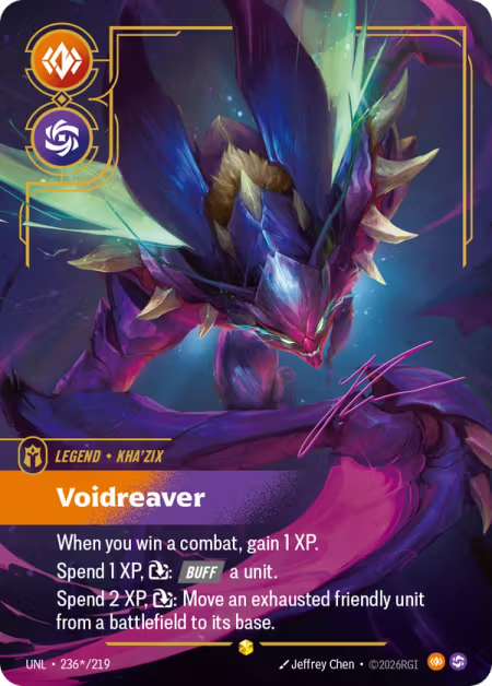 Kha'Zix -Voidreaver [Signature Overnumbered] UNL 236*/219 - Riftbound Unleashed