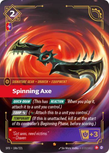 Spinning Axe [Epic] SFD 186/221 -  Riftbound Spiritforged