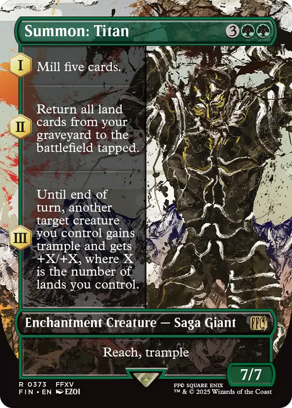 Summon: Titan [FINAL FANTASY] Magic The Gathering [0373] Borderless