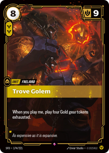 Trove Golem [Rare] SFD 174/221 -  Riftbound Spiritforged