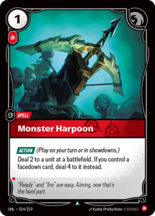 Monster Harpoon [Uncommon] UNL 014/219 - Riftbound Unleashed