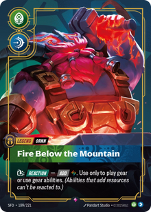 Ornn - Fire Below the Mountain [Rare] SFD 189/21 -  Riftbound Spiritforged