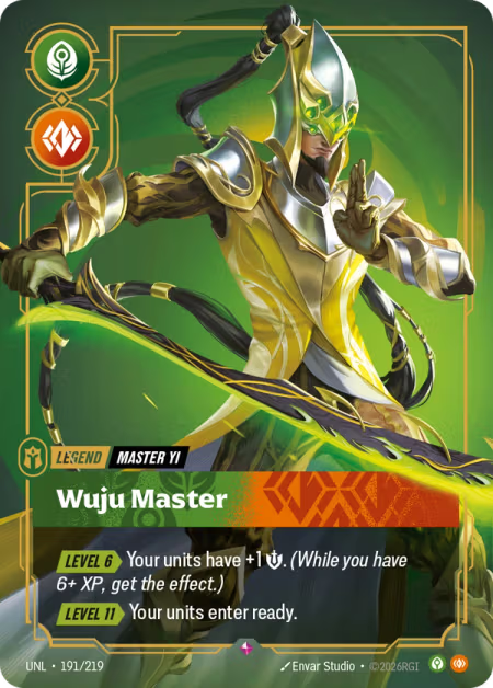 Master Yi - Wuju Master [Legend] UNL 191/219 - Riftbound Unleashed