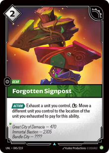 Forgotten Signpost [Uncommon] UNL 045/219 - Riftbound Unleashed