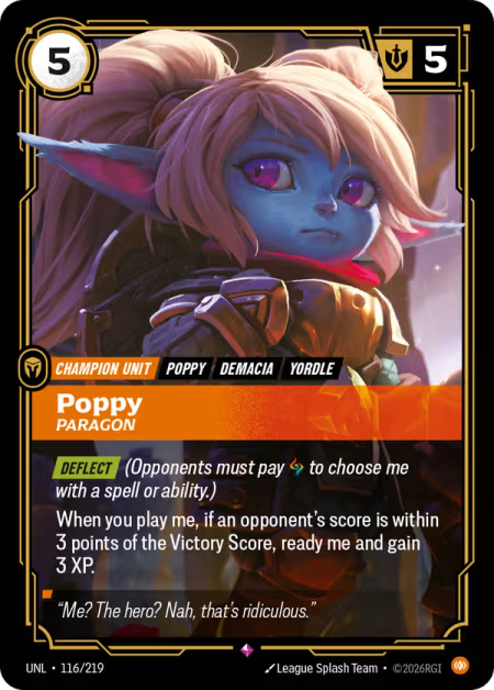 Poppy, Paragon [Rare] UNL 116/219 - Riftbound Unleashed