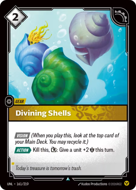 Divining Shells [Uncommon] UNL 161/219 - Riftbound Unleashed