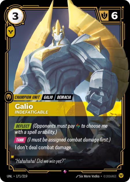 Galio, Indefatigable [Rare] UNL 171/219 - Riftbound Unleashed